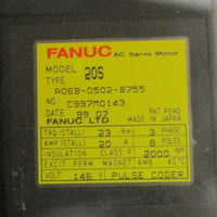 Fanuc 20S AC Servo Motor A06B-0502-B755 3 Phase, 146 Volts and 2000 RPM NWOB