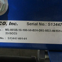 Lewco NS40SB18100… Motorized 99 x 18" Conveyor Leeson 1.5 HP & Ironman 40:1