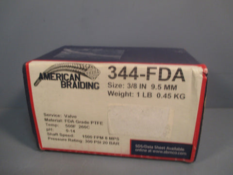 AMERICAN BRAIDING SIZE: 3/8 IN 9.5 MM 344FDA
