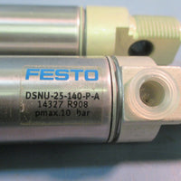 FESTO PNEUMATIC CYLINDER DSNU25140 PMAX 10 BAR 14327 R908