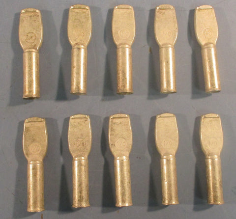 Unbranded 1/0 Power Connector Contacts 1/0 Wire Size 2-15/16" Length Lot of 10