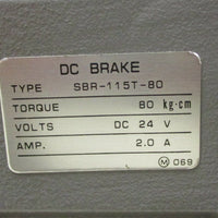 Toshiba RA20L AC Servo Motor WFA01000VSQA 1000 W, 1500 RPM Rated w/ DC Brake