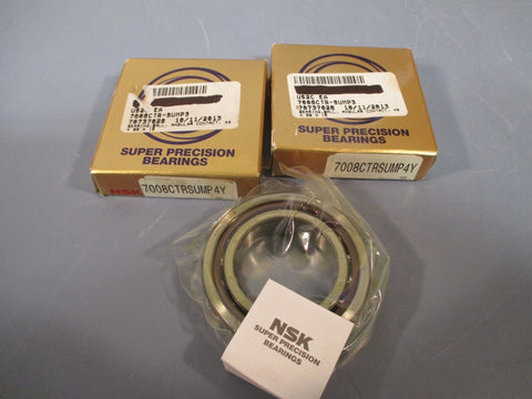 Lot of 2 NSK Super Precision Ball Bearings 7008CTRSUMP4Y