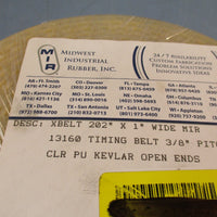 Midwest Industrial Rubber 13160 Timing Belt 3/8" Pitch XBelt 202" x 1" WD 41443