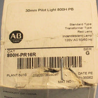 Allen-Bradley 800H-PR16R Series G 30mm Pilot Light 120V 50/60Hz