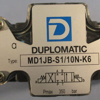 Duplomatic MD1JBS1/10NK6 Directional Control Valve 350bar Pmax