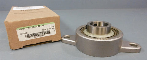 Dodge Flange Block Bearing: F2BSCEZ103SH, 13/16" Dia Shaft, 2 Bolt