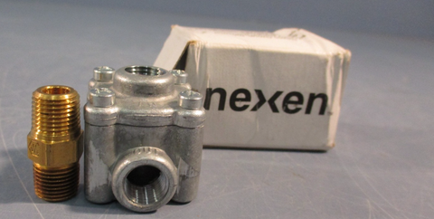 Lot of (2) Nexen 945100 Quick Exhaust Shuttle Valve 1/8" NPT 5–100 PSI