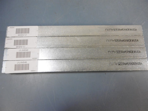 New Lot of 4 WWG361000100012 5VE49 1"x1" 12" Keystock Zinc Coated