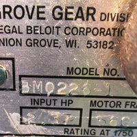 Grove Gear BMO02261 Flexaline 20:1 Ratio Gear Reducer 56C Frame, 2.37 Input HP