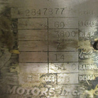 US Electrical Motors E879176 Severe Duty Motor 3PH 3600RPM 5HP Tapered Shaft