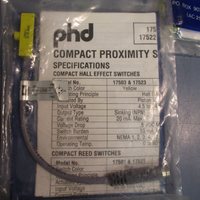 Lot of (5) PHD Compact, Sinking Proximity Sensor 175231, Yellow, 17523SINKNPN