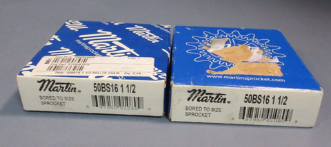 Lot of (2) Martin Sprocket, 16 Teeth 50BS16 1-1/2