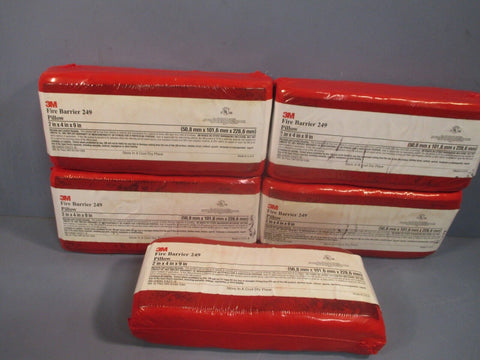 Lot of (5) 3M Fire Barrier Pillows FB249 Small 2 in x 4 in x 9 in 98-0400-5421-9