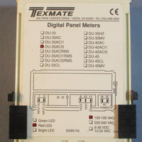 Texmate DU35AC15 Digital Panel Meter 100120VAC Red LED 50/60Hz