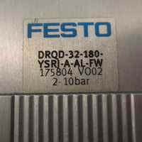 Festo DRQD32180YSRJAALFW Pneumatic SemiRotary Drive 210 bar