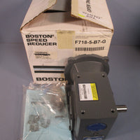 Boston Gear Right Angle Worm Gear Speed Reducer 2.0 HP 5:1 Ratio F718-5-B7-G