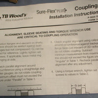 TB Woods 9JE EPDM Sure Flex Plus Rubber Sleeve Coupling Size 9J