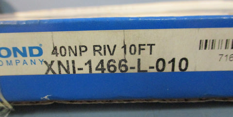 Diamond Chain XNI1466L010 Roller Chain 10ft Length 40NP Riveted