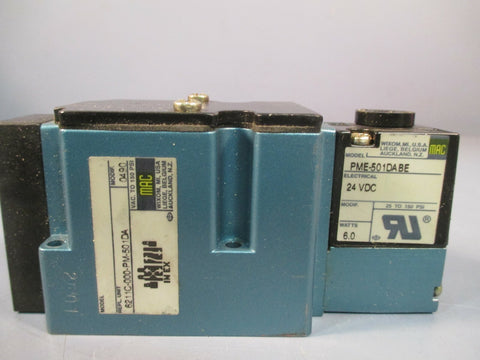 MAC VALVES INC SOLENOID VALVE 6211C000PM501DA w/PME501DABE