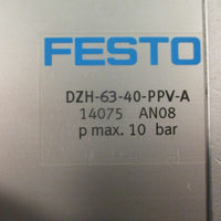 Festo DZH6340PPVA Flat Cylinder 63mm Piston Bore 40mm Stroke