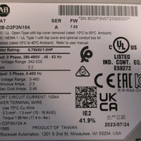 Allen Bradley 22BD2P3N104 Ser A Powerflex 40 AC Drive 3 Phase 0.75kW 380480V