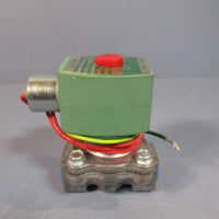 Asco 2Way Solenoid Valve PilotOperated 10.1W 12VDC 050 PSI 3/8" NPT 8215G10