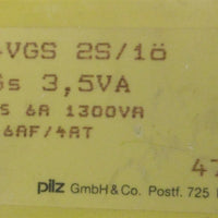 Pilz PSWZ/24VGS Safety Relay AC15: 250VWS 6A 1300VA 6AF/ 4AT Indent. Nr: 474945