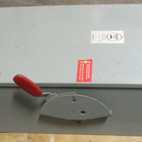 Westinghouse GF-425N General Duty Safety Switch 400A 240VAC 100HP Max 3PH GF425N
