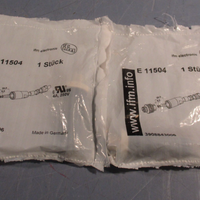 Lot of (2) IFM 3908843006 4pin male micro DC field Attachable/Connector E11504