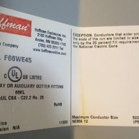 Hoffman F66WE45 45 Degree FeedThrough Elbow 14480 6" H x 6" W