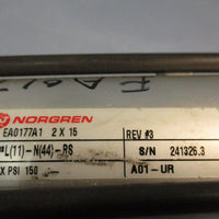 Norgren EA0177A1 Double-Acting Pnuematic Air Cylinder Mx 150/250psi Air 2" x 15"