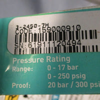 Georg Fischer 3-2450-7H Pressure Sensor 159000910 0-250psig Range 300psig Proof