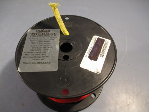THERMAL WIRE & CABLE Flame Rod High temp wire 12AWG, NCC, 450C 50FT 45012MTS4