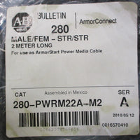 Allen Bradley 280PWRM22AM2 Ser. A ArmorStart Power Media Cable Male/Female