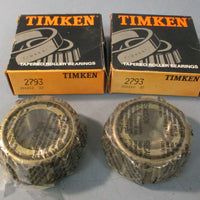 Timken 2793 Tapered Roller Bearing Cone 13/8" Bore 1.0100" W (Lot of 2)