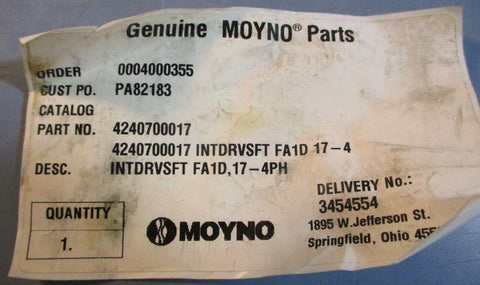 Genuine Moyno Parts 4240700017 Intermiate Drive Shaft FA1D 17-4PH 7-3/4" L