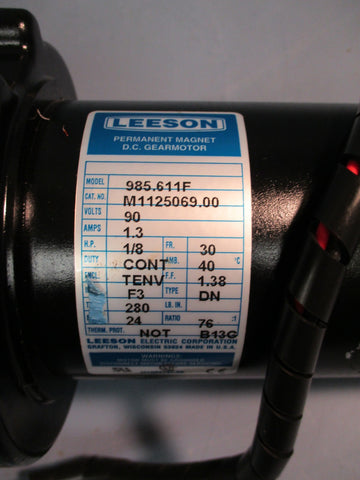 Leeson M1125069.00, DC Permanent Magnet D.C. Gearmotor 985.611F