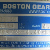 Boston Gear BKF872B4.4KB11SM1 Helical Inline Speed Reducer 15/8" Shaft Dia