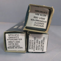 Lot of 3 Bellwether Specific Gravity Hydrometer .950/1.000 ASTM 88H Cat# 6788H