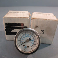 Lot of (2) ENFM 7RW132C0K301KG Pressure Gauge 711411/21/8 015 PSI/BAR