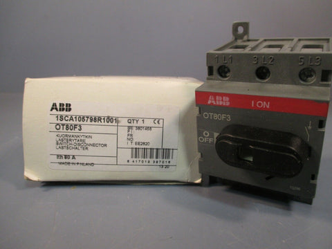 ABB Disconnect Switch 3 Pole 80 Amp OT80F3