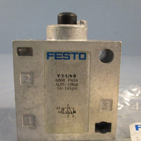 Festo V-3-1/4-B 6808 Direct Acting Round Valve, Stem Actuated Valve, 3/2 Way