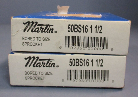 Lot of (2) Martin Sprocket, 16 Teeth 50BS16 1-1/2