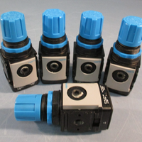 Lot of (5) Festo LR-M1-G 1/8-Q7I Pneumatic Pressure Regulator w/G 1/8 Ports