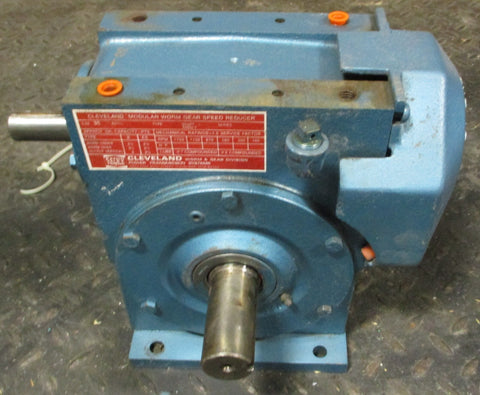 Cleveland Worm Gear Reducer Size 35 30:1 Ratio 1.0 SF 1" and 1-1/2" Shaft Dia