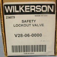 Wilkerson V28060000 Safety Lockout Valve 150 PSIG Max Inlet