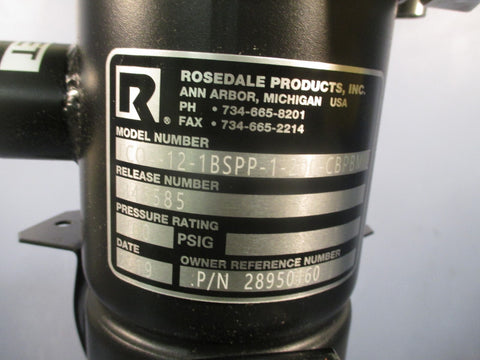 Rosedale Products Inc BASKET STRAINER FILTER LC04-12-1BSPP-1-200-CBPBMHD
