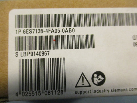 Siemens 6ES7138-4FA05-0AB0 Digital Input Module Simatic ET 200S PROFLsafe