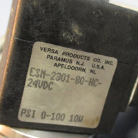 Versa Valve ESM-2301-80-HC-24VDC 0-100PSI 10W 1/4" NPT Used